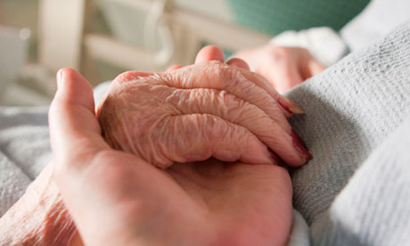 Elderly woman's hand